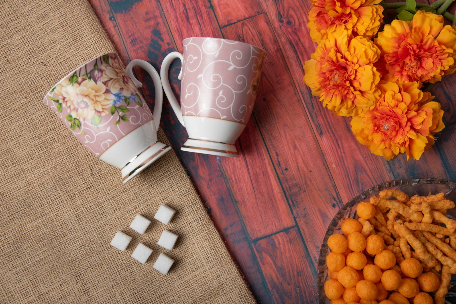 A set of quality mugs or serving items