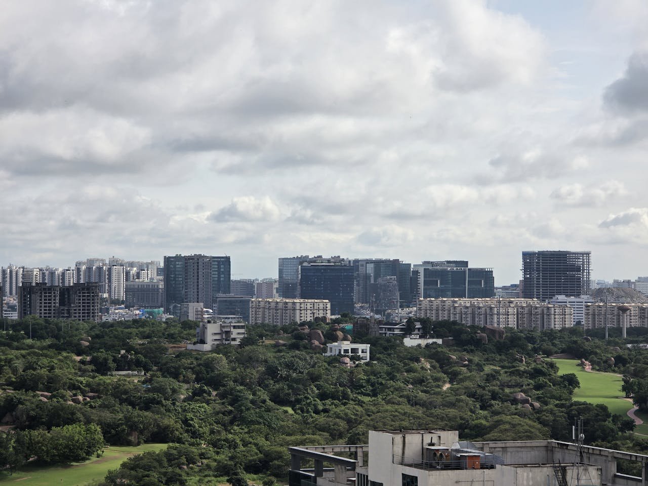 Hyderabad Financial District skyline with modern office developments