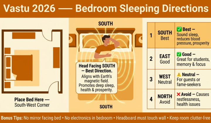 Vastu 2026 for Bedroom Sleeping Direction - Property News India
